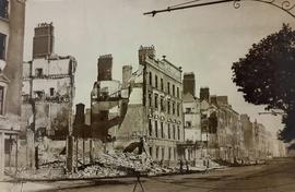 Destroyed Gresham Hotel on O’Connell Street