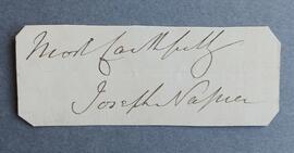 Autograph of Joseph Napier