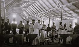 Baptismal ceremony at a Capuchin mission in Northern Rhodesia