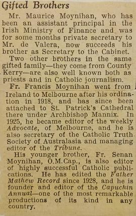 Maurice Moynihan’s appointment as Secretary to the Cabinet