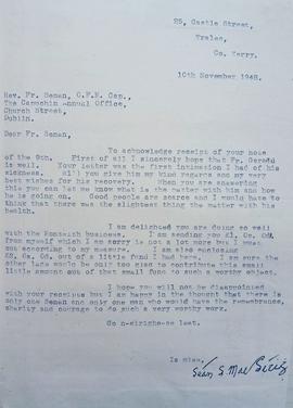 Letter from John Joe Sheehy