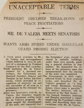 Éamon de Valera meets Senators