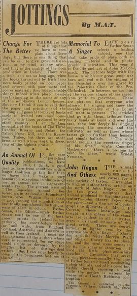 ‘Evening Mail’ review of ‘The Capuchin Annual’ (1946-7)