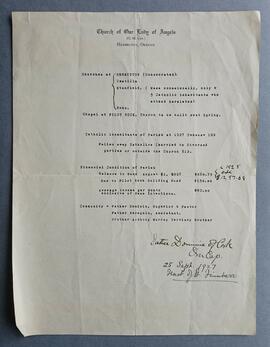 Statistical and Financial Report of Our Lady of Angels Church, Hermiston