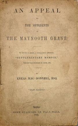 An appeal to the opponents of the Maynooth grant