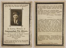 Commandant Pat Allman Memorial Card