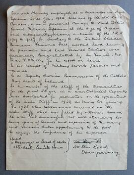 Applications from Courier Staff of the First and Second Dáils