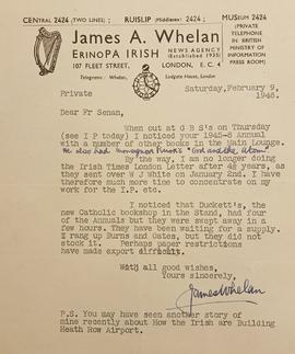 Letter from James A. Whelan