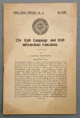 The Irish Language and Irish Intermediate Education