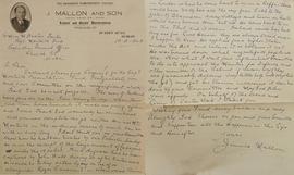 Letter from James Mallon