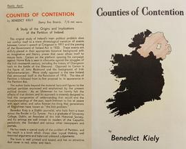 Flier for ‘Counties of Contention’ by Benedict Kiely