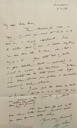 Letter from León Ó Broin