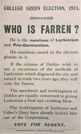 Dublin College Green By-Election Flier