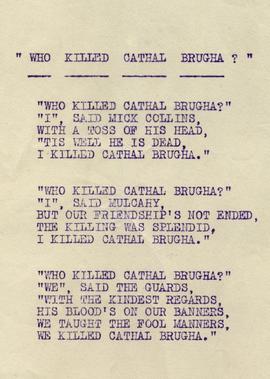 Who killed Cathal Brugha?