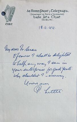 Letter from P.J. Little