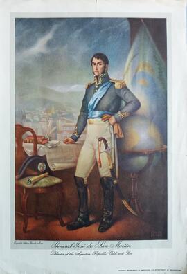 Colour print of José Francisco de San Martín y Matorras