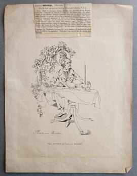 Biographical sketch and print of Thomas Moore