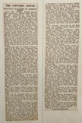‘The Kilkenny People’ Review of ‘The Capuchin Annual’ (1930)