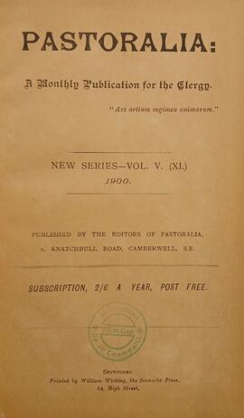 Pastoralia / a monthly publication for the clergy