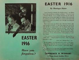Flier for ‘Easter 1916’ Play by Montagu Slater