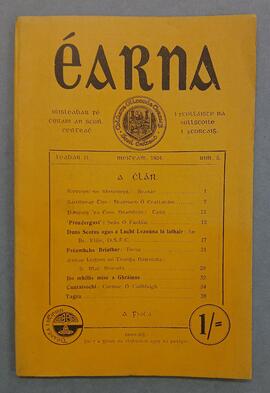 Éarna / irisleabhar fé chúram an Scoil Cheilteach i gColláiste na hOllscoile i gCorcaigh