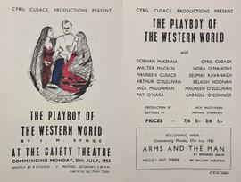 Flier for ‘The Playboy of the Western World’, Gaiety Theatre, Dublin