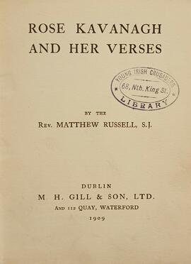 Rose Kavanagh and her verses