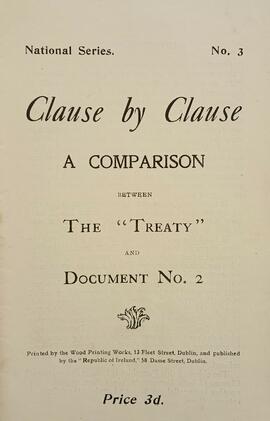 Clause by clause / a comparison between ‘The Treaty’ and Document No. 2