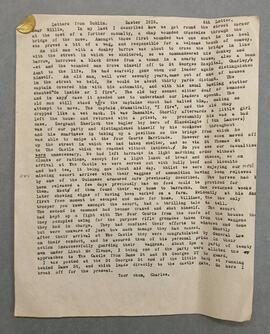 Copy letter from Charles Lynch