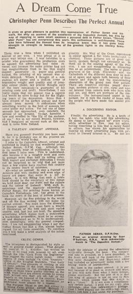 ‘New Zealand Tablet’ review of ‘The Capuchin Annual’ (1941)