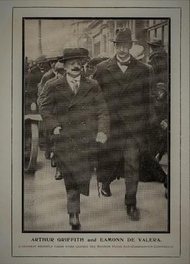 Arthur Griffith and Éamon de Valera, Anti-Conscription Conference, Dublin