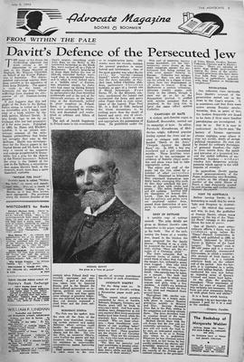 Michael Davitt’s defence of the persecuted Jew