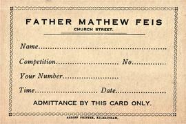Father Mathew Feis Admittance Ticket