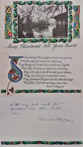 Card from Seumas O’Brien