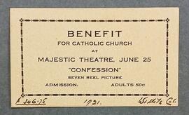 Admission ticket for Film Benefit in Willits