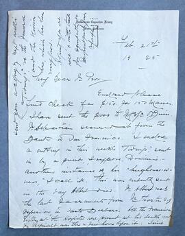Letter from Fr. Joseph Fenelon