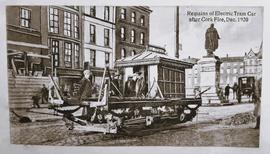 Remains of Electric Tram Car after Cork Fire