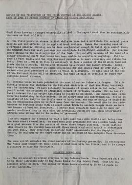 Canonical Visitation Report for 1942