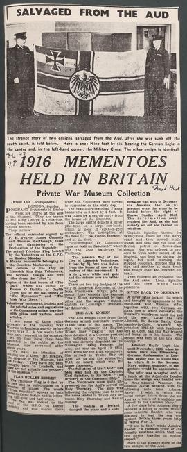 1916 Mementos held in Britain