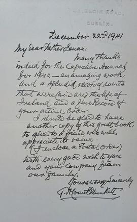 Letter from George Noble Plunkett