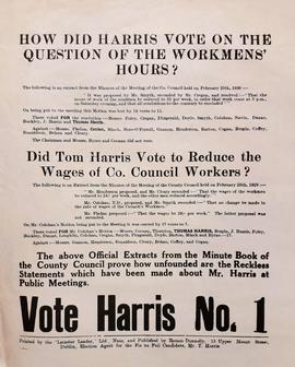 Thomas Harris By-Election Flier