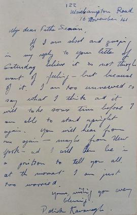 Letter from Patrick Kavanagh