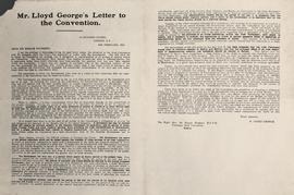 Mr. Lloyd George’s letter to the Convention