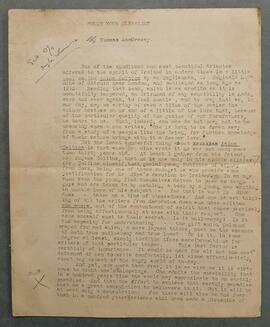 ‘Count your Blessings’ by Thomas MacGreevy