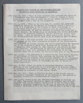 Extracts from reports of definitorial meetings concerning Irish Capuchins in the United States