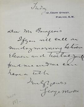 Letter from George Moore