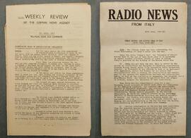 Weekly Review of the German News Agency / Radio News from Italy