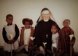 Religious Sister with School Children