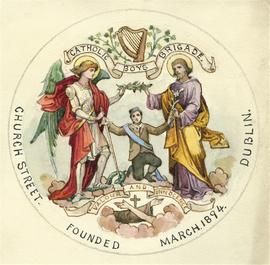 Hand-coloured emblem of the Catholic Boys’ Brigade