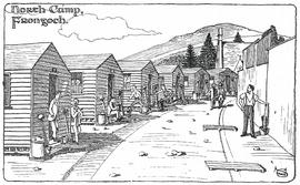 Drawing of the North Camp, Frongoch, Wales